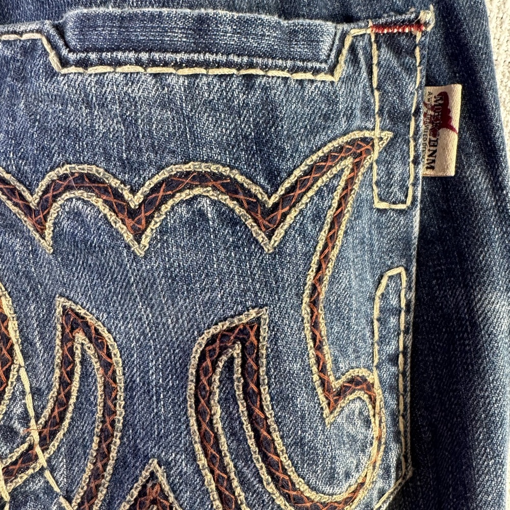 MEK Men's Relaxed Blue Distressed Jeans